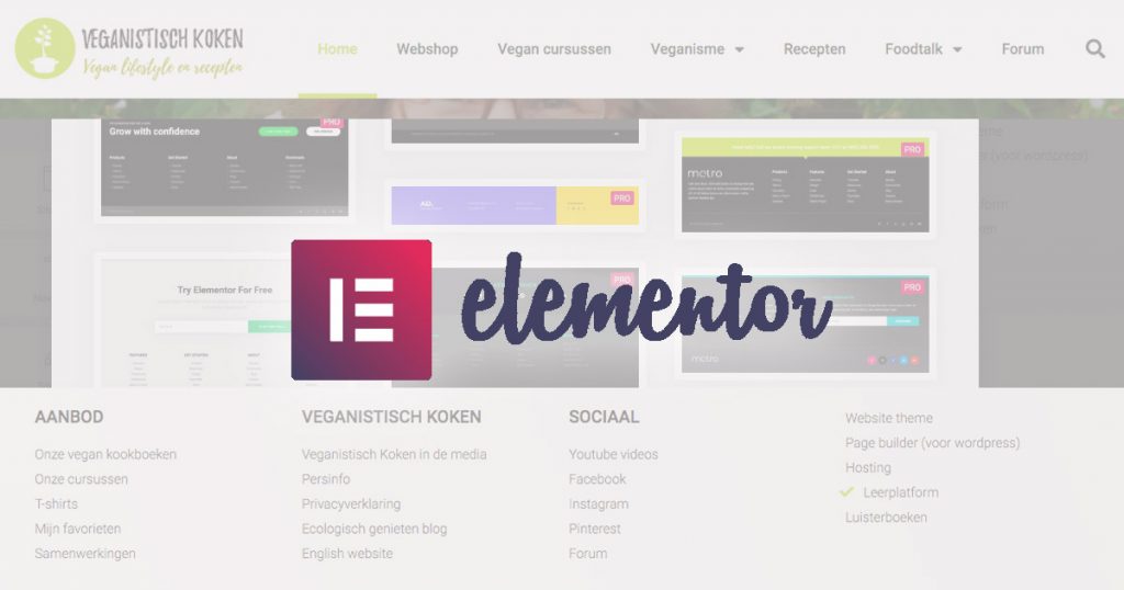 Header en footer aanmaken met de builder van Elementor - tutorial