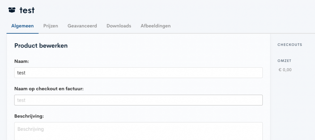 Product aanmaken in Plug & Pay
