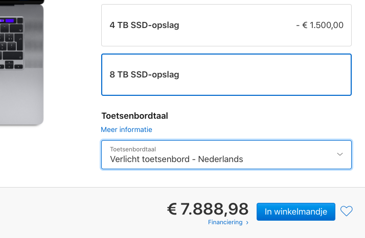 upsell voorbeeld macbook