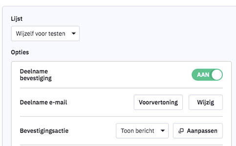 Dubbel optin activecampaign