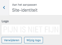 logo uploaden wordpress