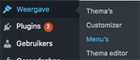 Wordpress menu maken