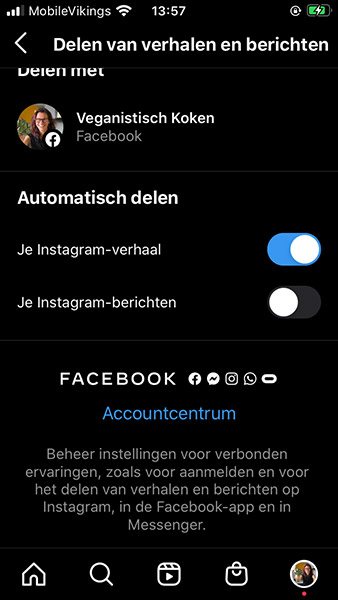 Bedrijfsprofiel Instagram koppelen aan Facebook