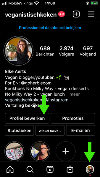 Zakelijk account profiel aanpassen