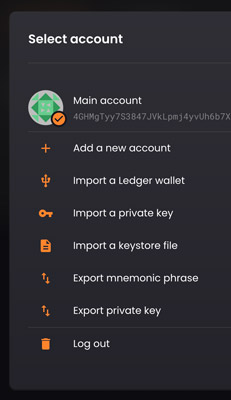 Solflare account