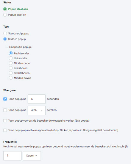 pop-up enormail